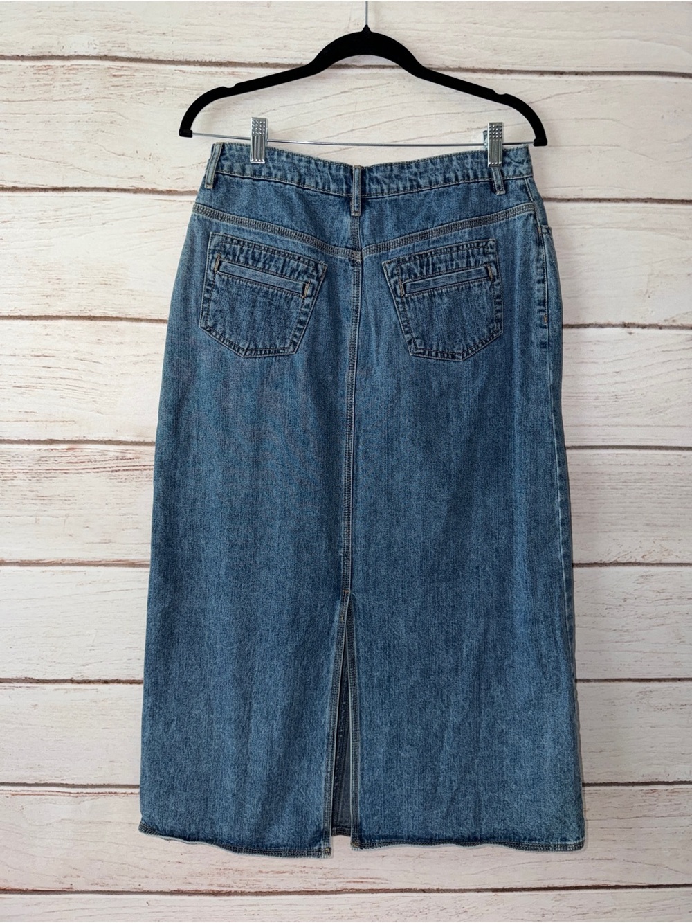 St. John's Bay Petite Denim Skirt - Light Blue Size 10P Office| Church|School - Picture 2 of 7